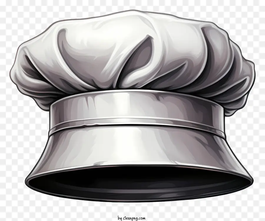 Bàn tay được vẽ đầu bếp mũ đầu bếp trưởng của đầu bếp Mũ đầu bếp của đầu bếp - Chiếc mũ của đầu bếp bạc với 