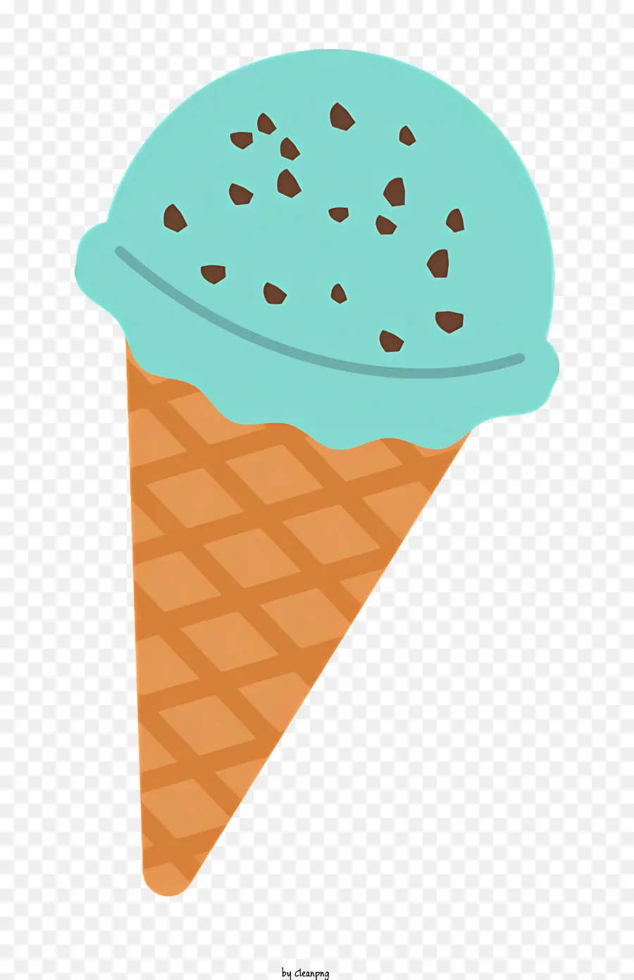 Food Ice Cream sô cô la sô cô la chip màu xanh kem xoáy trắng - Kem hình nón màu xanh với sô cô la chip