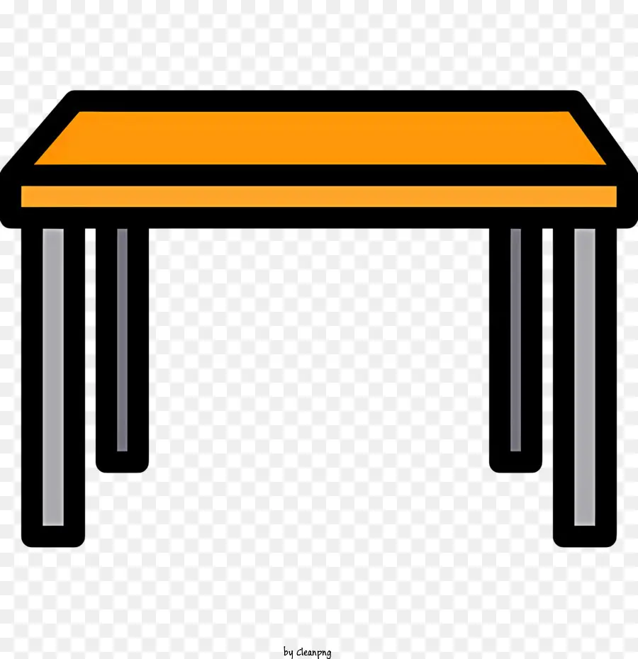 Cartoon -Tischglas Tischoberfläche des rechteckigen Tischs glatte und glänzende Oberfläche von Glas - Einfacher, sauberer, minimalistischer Tisch mit Glasoberfläche