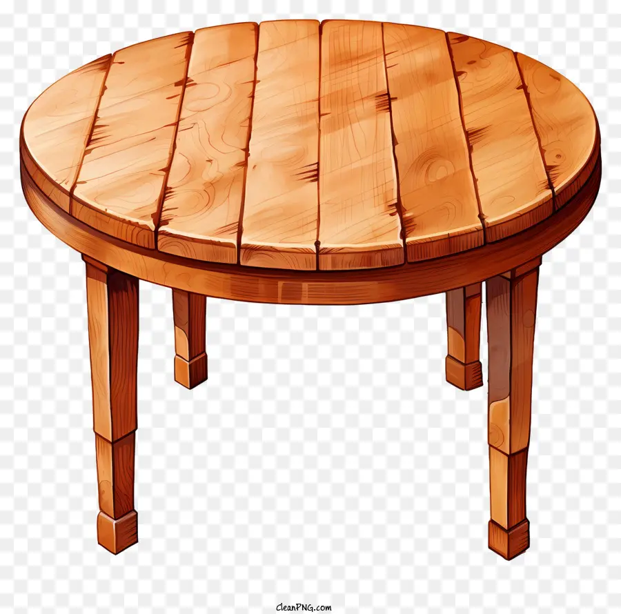 Holztisch - Runder Holztisch in ausgezeichnetem Zustand, keine Beine