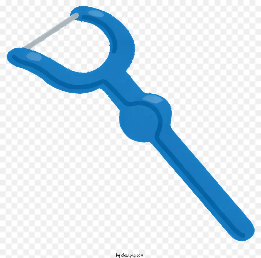 Icon Schwertgriff Blauplastikgriff scharfe Zinken speicherte Schwertgriffe - Großer, blauer Plastikgriff, der einem Schwert ähnelt