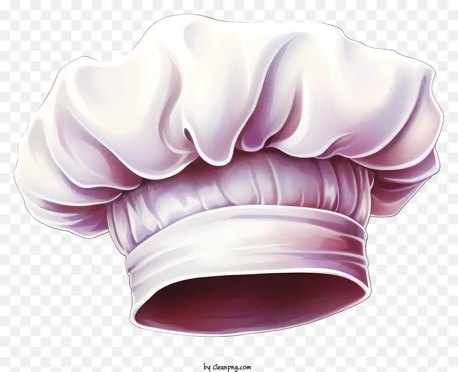 Mũ màu đầu bếp màu nước đầu bếp mũ trắng mũ bông tròn mũ cuộn tròn mũ vành - Mũ của đầu bếp cotton trắng với vành cuộn tròn