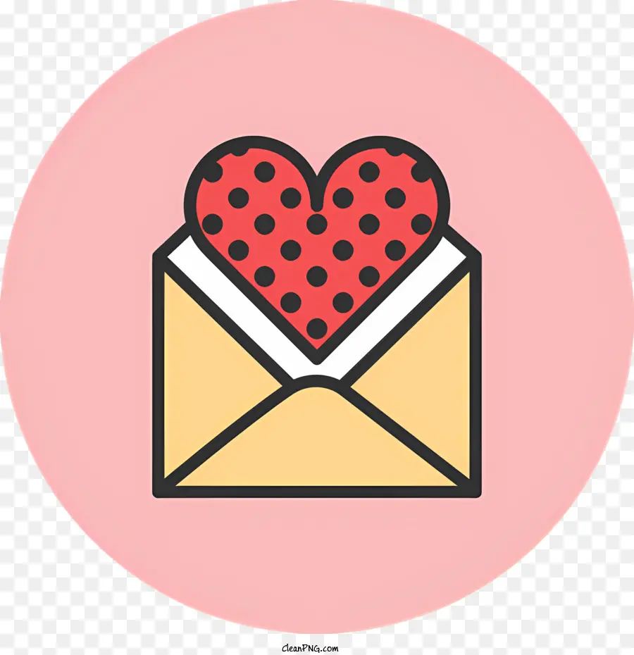 rosa hintergrund - Umschlag mit rotem Herzen auf rosa Hintergrund