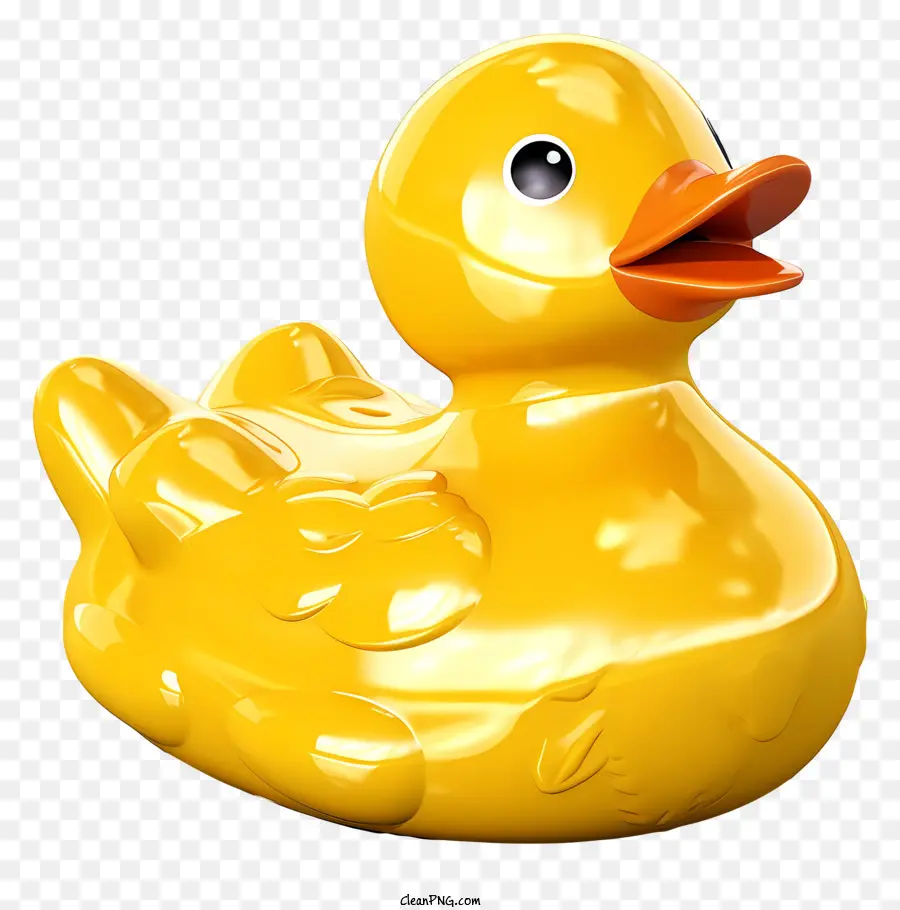 Phong cách thực tế Duck Duck Rubber Duck Duck Yellow Rubber Duck Duck Red Bàn chân mạng - Vịt cao su màu vàng với mỏ đỏ nghỉ ngơi