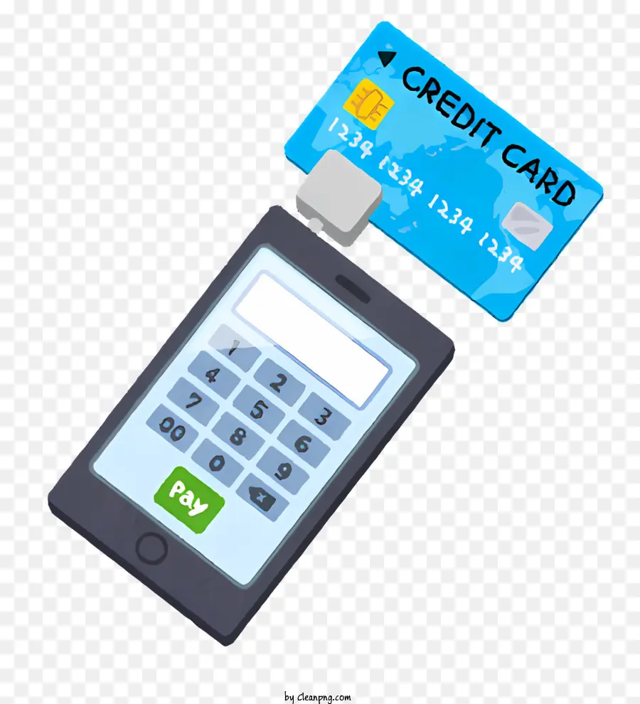 Smartphone icon con carta di credito a strisce magnetiche Lettore di carte moderno Dispositivo elegante moderno - Smartphone con carta di credito allegata e lettore di carte
