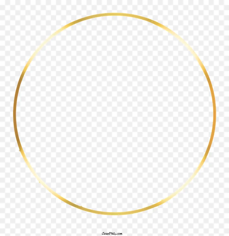 Golden Circle - Leerer goldener kreisförmiger Rahmen mit schwarzem Hintergrund