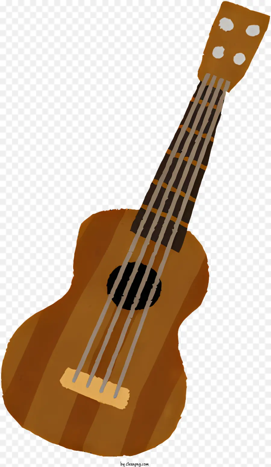 Music Brown Guitar Round Body Guitar Guitar Guitar Cuitar Neck - Immagine della chitarra marrone con corpo rotondo e corde