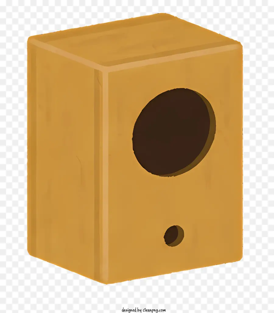 âm nhạc hộp gỗ nhỏ thiết kế đơn giản điều kiện tốt - Hộp gỗ đơn giản với lỗ nhỏ màu nâu