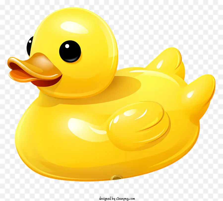 Phong cách thực tế Duck Duck Rubber Duck Water Đóng mắt mỉm cười - Vịt cao su nhắm mắt nổi trên mặt nước