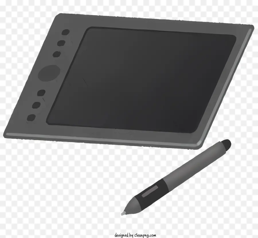 khung màu đen - Tóm tắt: Máy tính bảng vẽ có khung đen với giá đỡ bút bạc
