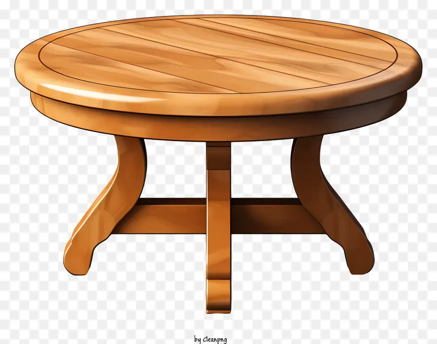 tavolo in legno - Tavolo di legno rotondo su sfondo scuro
