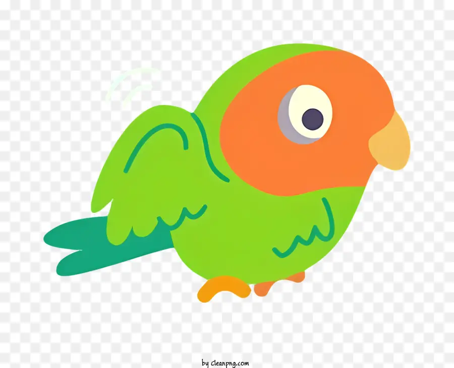 Vogel Papagei - Vogel mit Flügeln ausbreitet und die Augen geschlossen