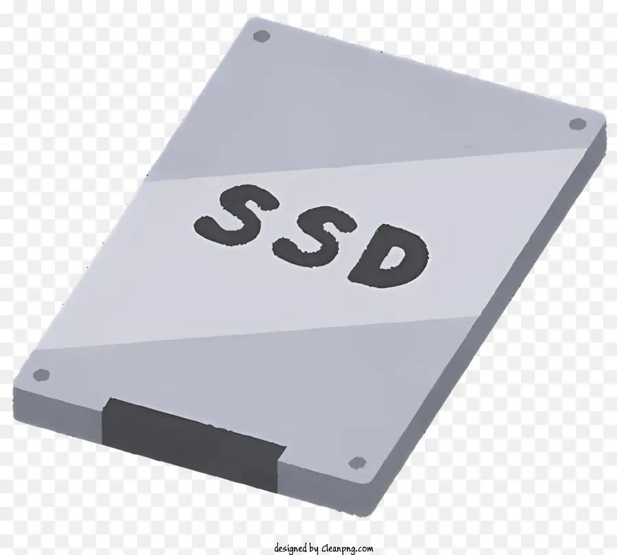 computer sdd small rectangular object metal flat surface