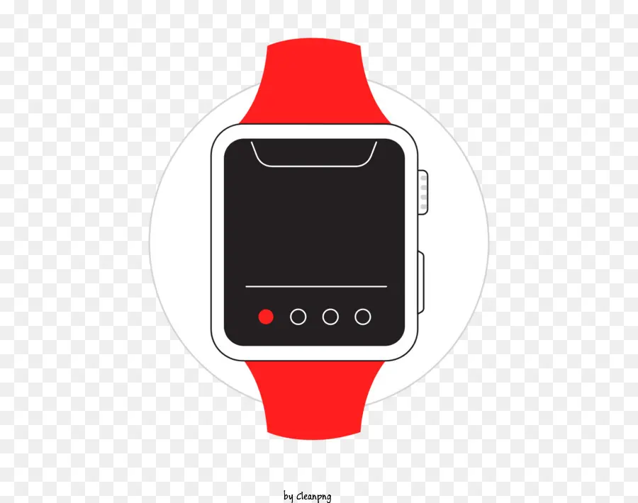 iwatch time digital display smart watch red
