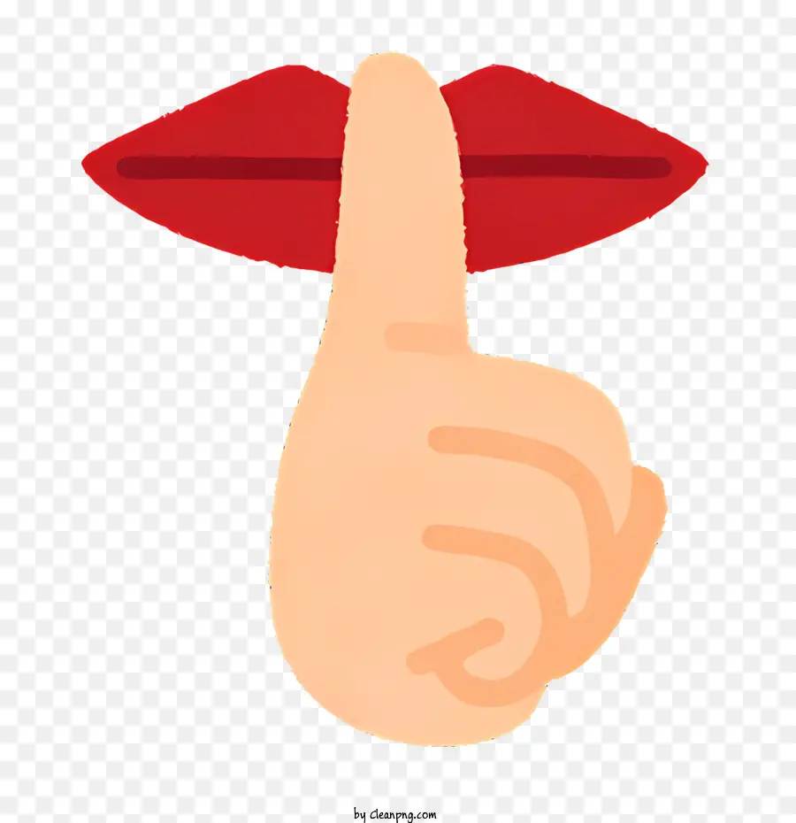 rossetto rosso clipart a mano che punta il rossetto sul dito che punta al rossetto - Mano che indica il rossetto rosso sul dito