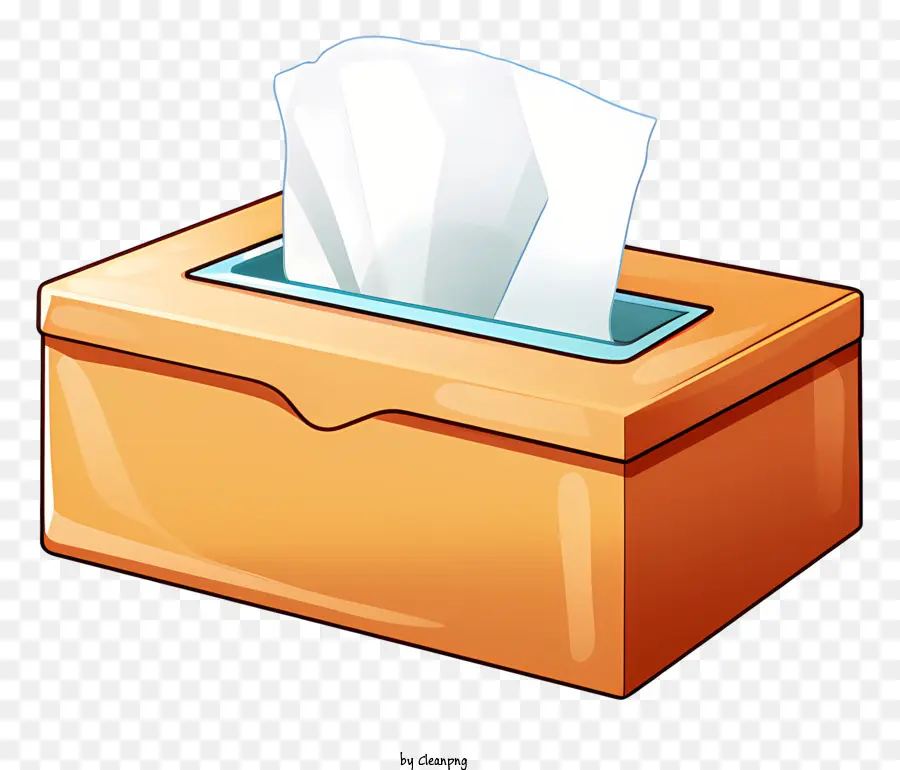 scatola di tessuto disegnato a mano in scatola tissuta - Scatola tissutale con rotolo di tessuto bianco