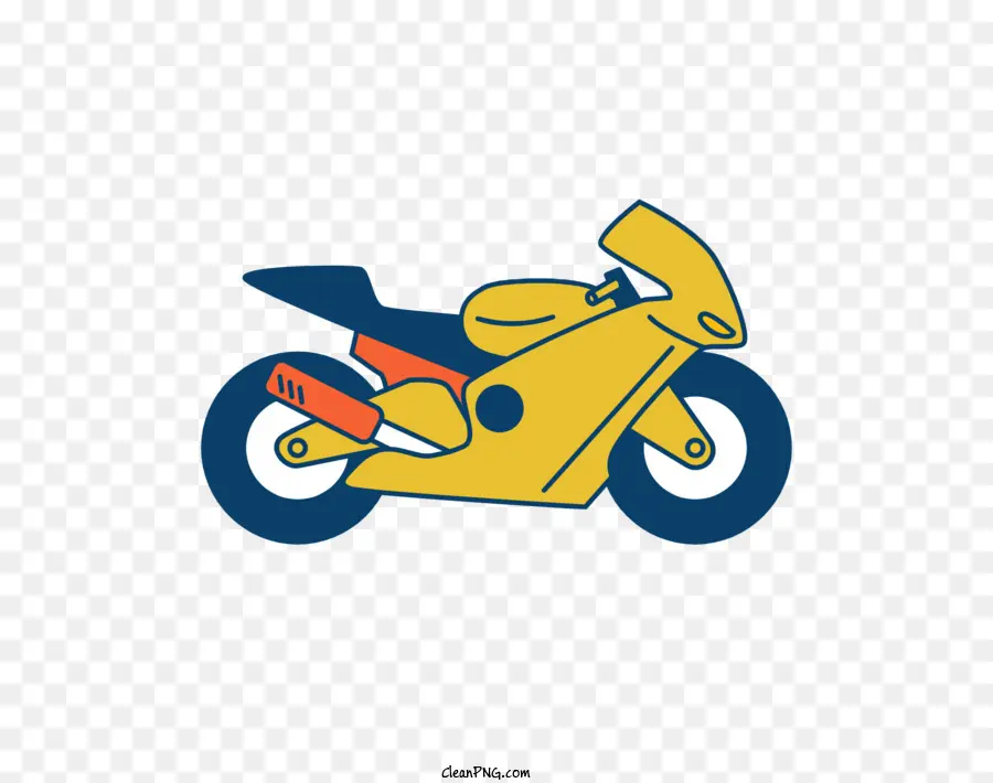 Motorrad -Motorrad -Gelbblau -Symbol - 