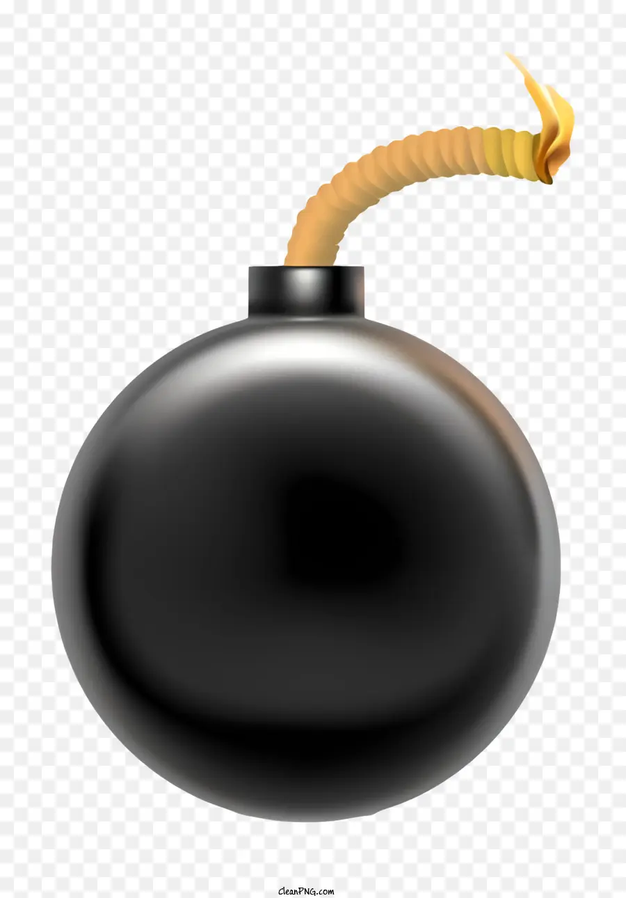 Timer -Bombenbombenschwarz schwarz beleuchtet - Schwarze Bombe mit beleuchteter Sicherung auf schwarzem Hintergrund