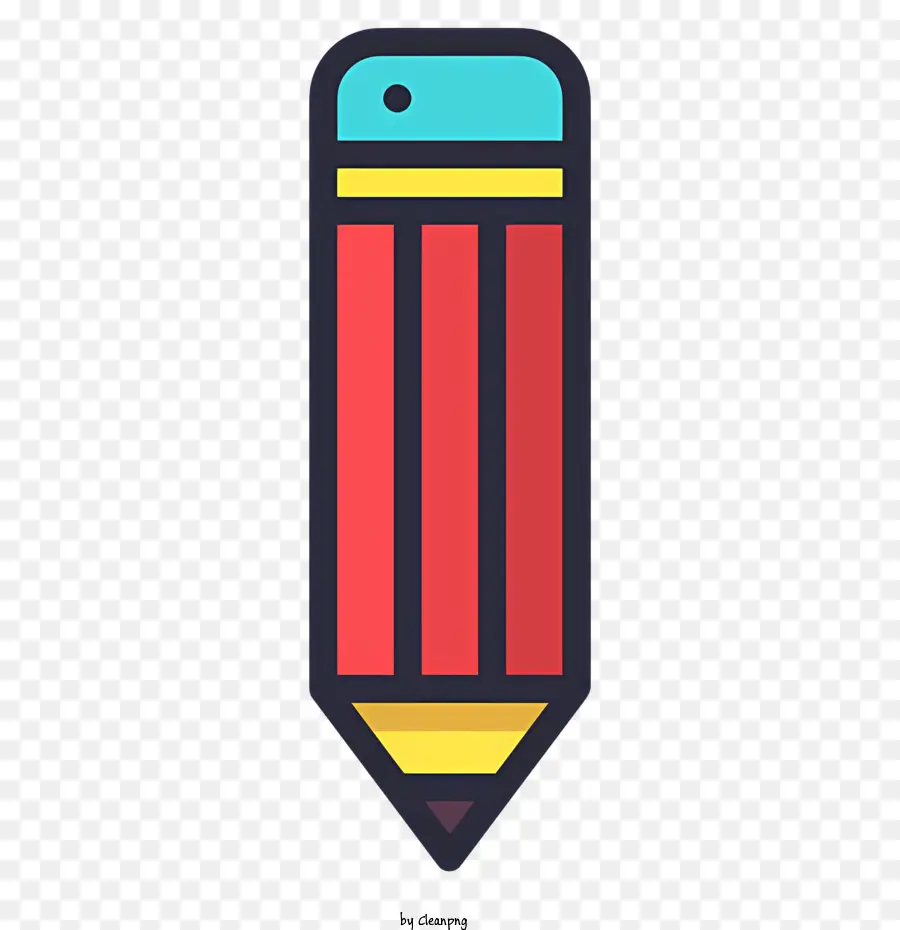Giáo dục màu bút chì màu đỏ và màu xanh sọc màu sắc nhọn - Bút chì bắt mắt, màu sọc với đầu nhọn