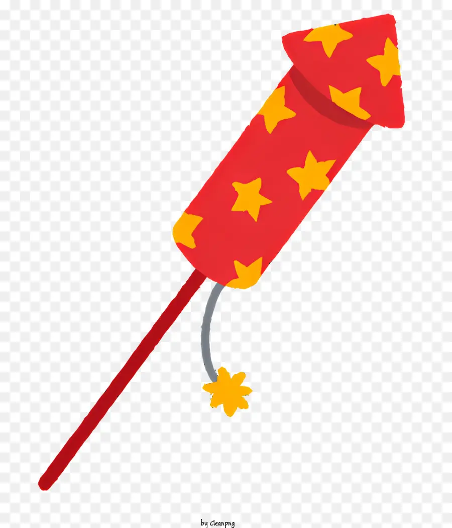 clipart firework red and yellow yellow stars stick