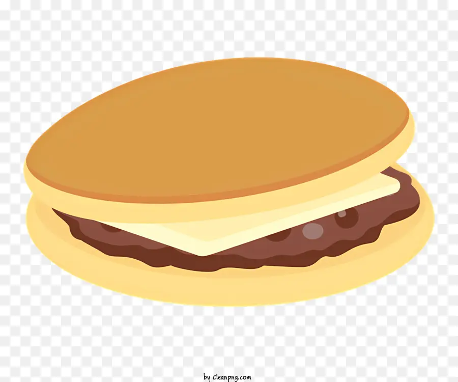 Hamburger - Schwarz -Weiß -Bild von geröstetem Cheeseburger