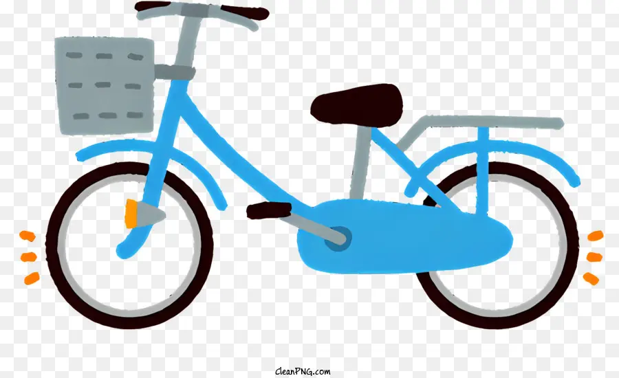 Xe đạp xe đạp màu xanh xe đạp với tay lái hình chữ V Bánh xe V - Xe đạp màu xanh với giỏ phía trước, bánh xe xoay