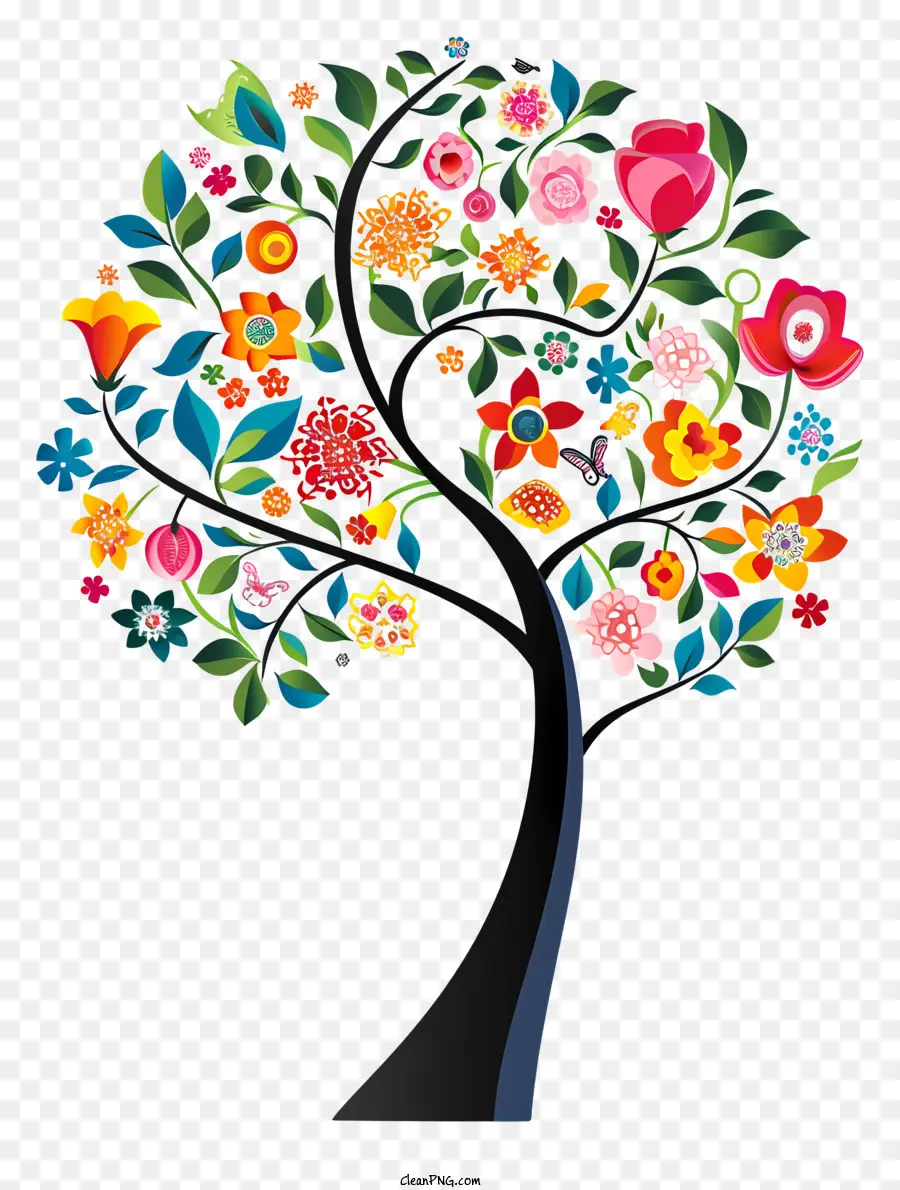cây của cuộc sống - Cây đầy màu sắc tượng trưng cho cuộc sống, sự phát triển và sự tích cực