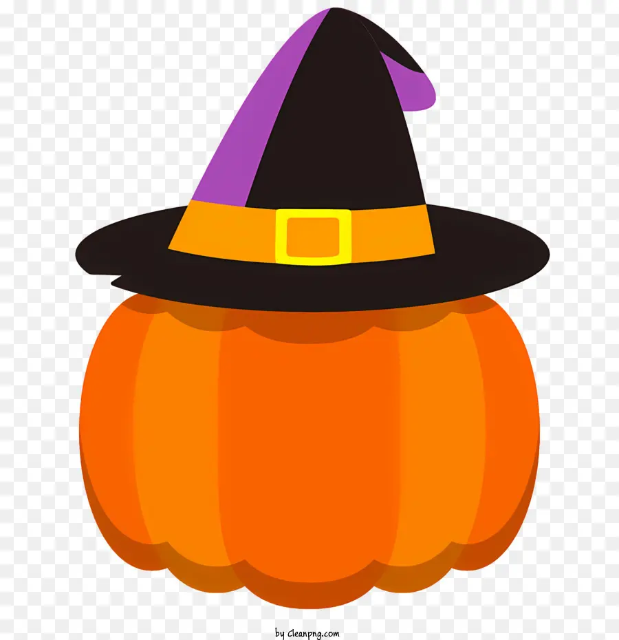 felice Halloween - Pumpa di Halloween festiva con decorazione di cappelli da strega