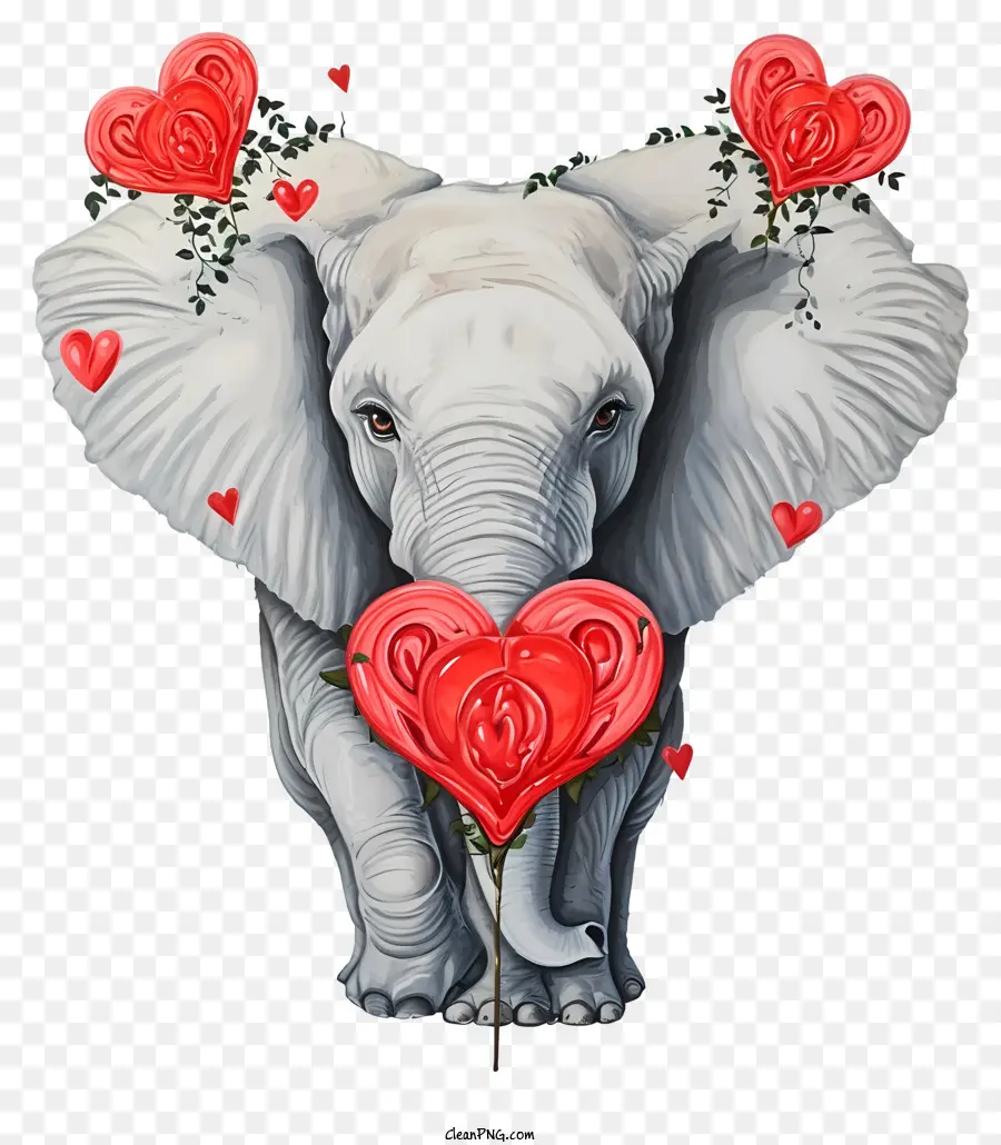 elefante - Elefante dei cartoni animati con corona su sfondo nero