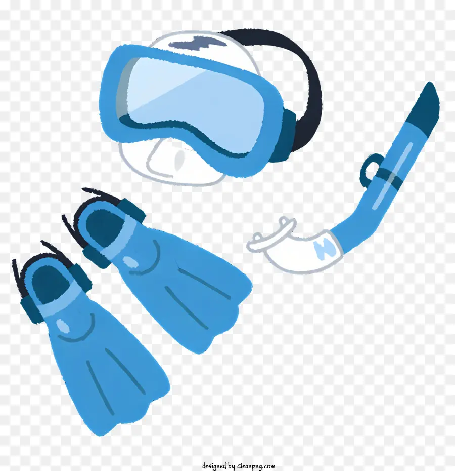 pinne maschera per snorkeling snorkeling - Attrezzatura e accessori subacquei in nero e blu
