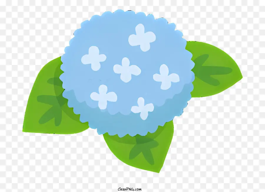 Blaue Blume - Blaue Blume mit weißen Sternen auf den Blättern