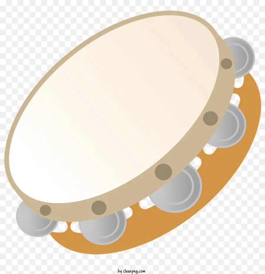 Biểu tượng nhạc cụ bộ gõ dụng cụ kim loại tròn đầu phẳng - Dụng cụ bộ gõ kim loại với thân tròn, đầu rộng