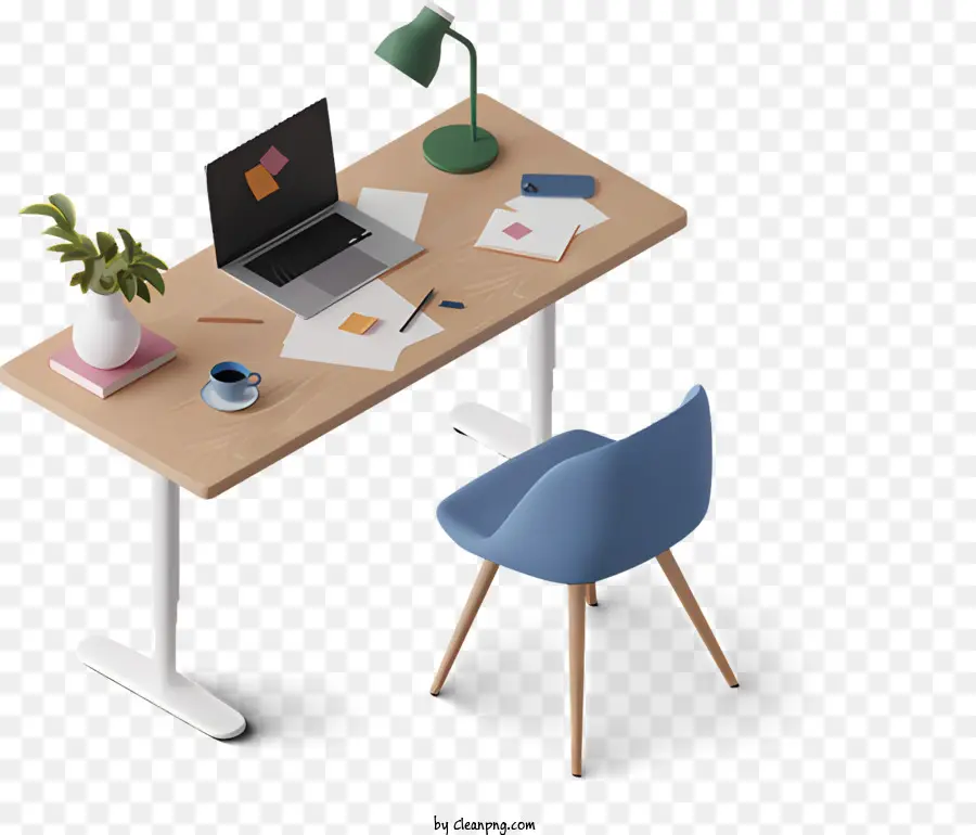 Kunsthintergrund -Schreibtisch Laptop Telefon Papierkram - Gut beleuchteter Schreibtisch mit Laptop, Telefon und Papierkram