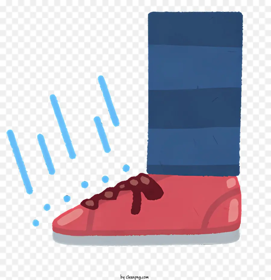 Schuhe Schuh Gummi Sole Buntes gestreiftes Muster rotes Spitzen - Gummi -Sohle -Schuh mit rotem/dunkelblauem Muster