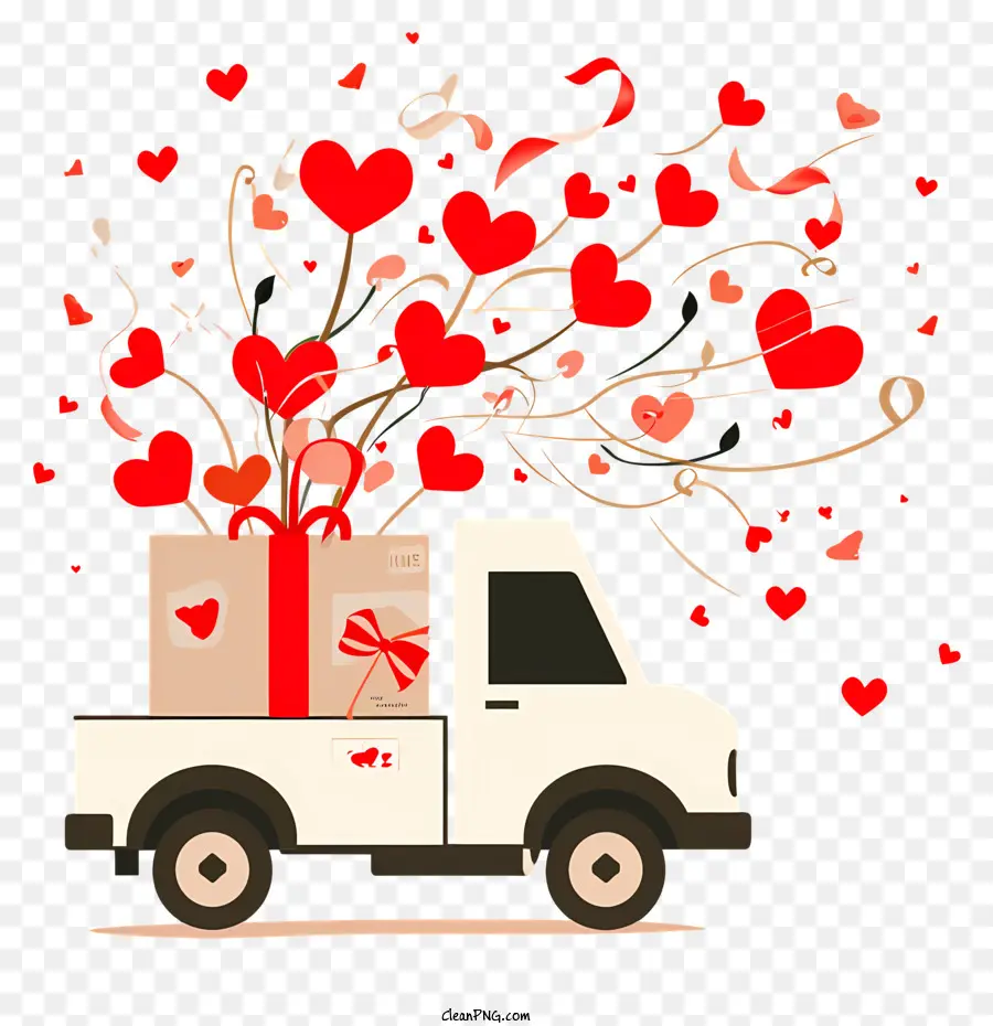 Buon San Valentino Banner - Una consegna romantica di camion a San Valentino