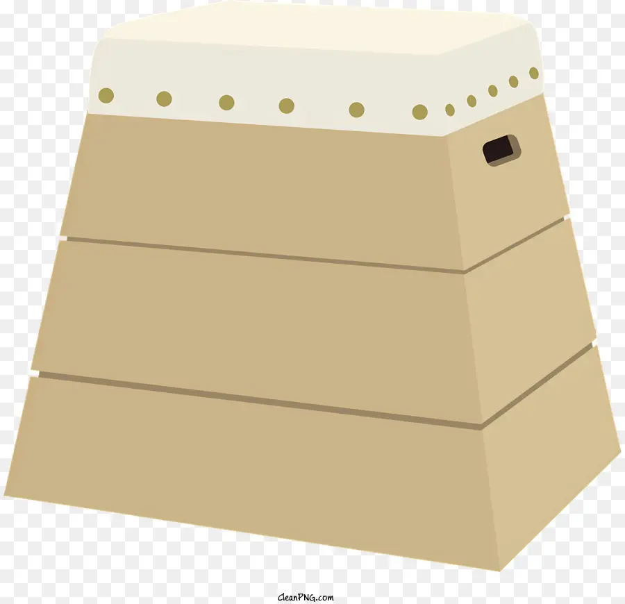 hộp biểu tượng hộp lưu trữ hộp màu nâu hộp gỗ - Hộp màu nâu lớn với hoa văn và chân trắng