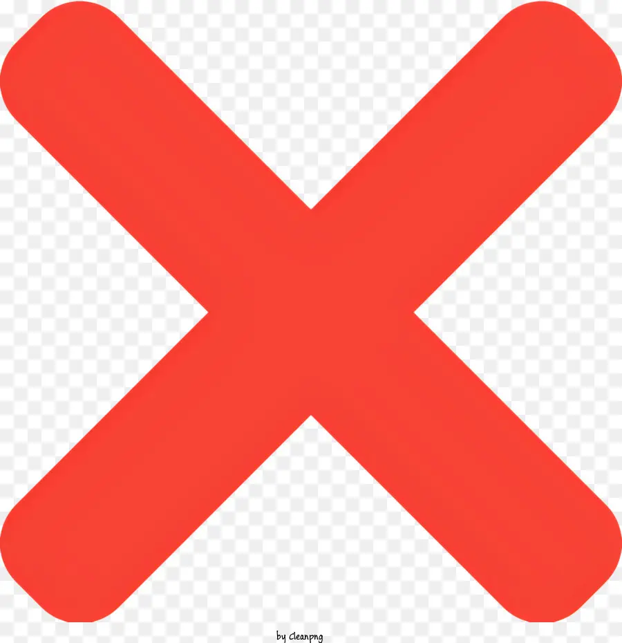 rot x - Bild des Roten Kreuzes auf weißem Hintergrund