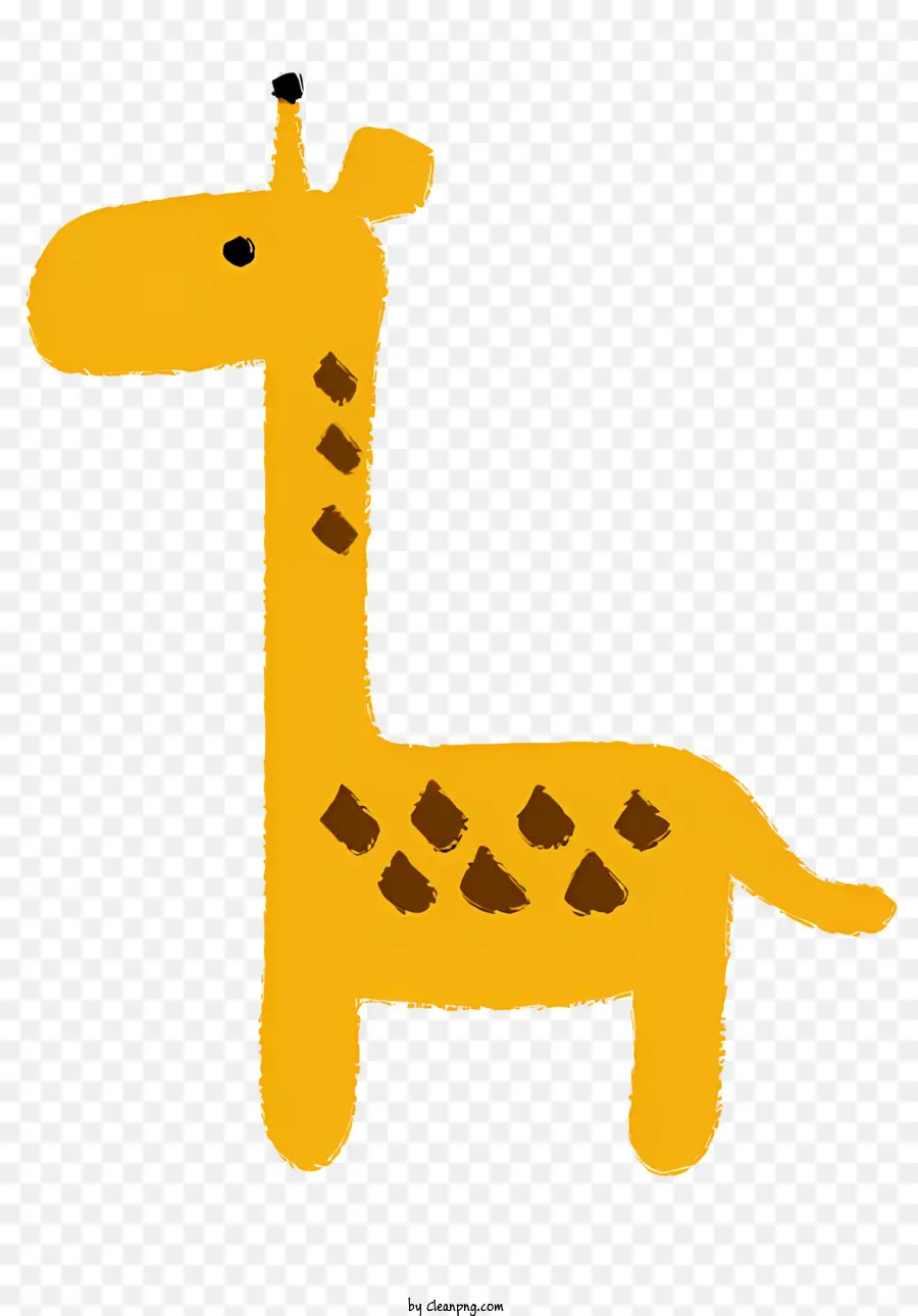 Tier Giraffe braune Flecken langer Hals nach unten gerichteter Kopf - Braun gefleckte Giraffe mit langem Hals stehend