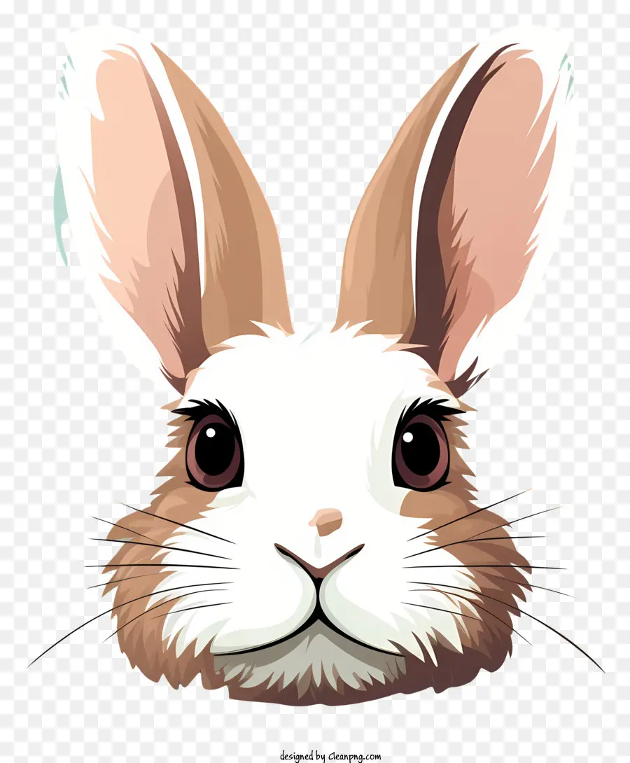 süßer Kaninchenkopf weißer Kaninchenbraun Kaninchen Kaninchen mit Blumenstirnband süßes Kaninchen - Brauner Kaninchen mit rosa Blumenstirnband, aufmerksamer Ausdruck