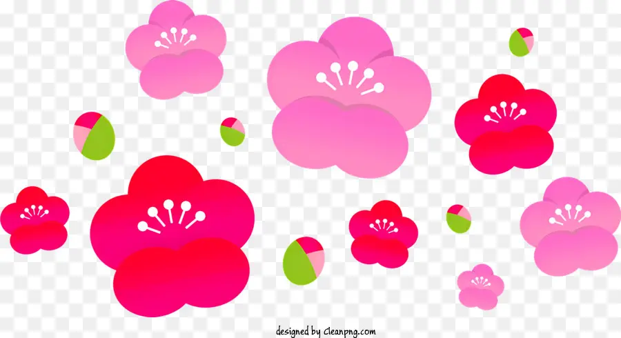 Gesteck - Rundanordnung von rosa Kirschblütenblättern
