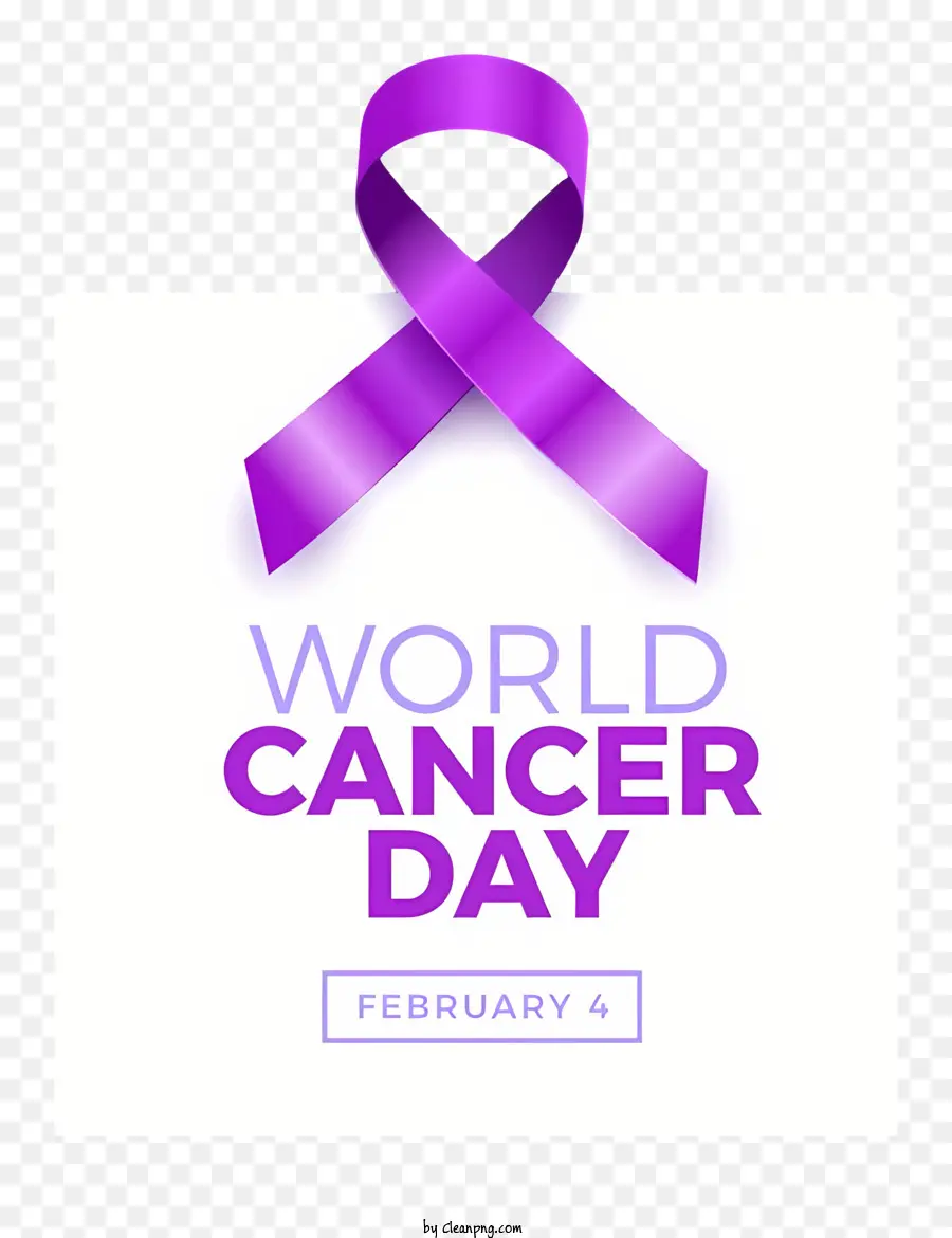 world cancer day world cancer day sign purple black background