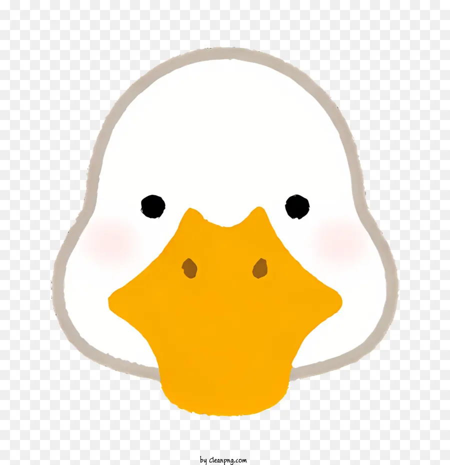 Ikon weißer Entenschnabel offener Mund gelber Schnabel - Weiße Ente mit offenem Schnabel und glücklichem Ausdruck