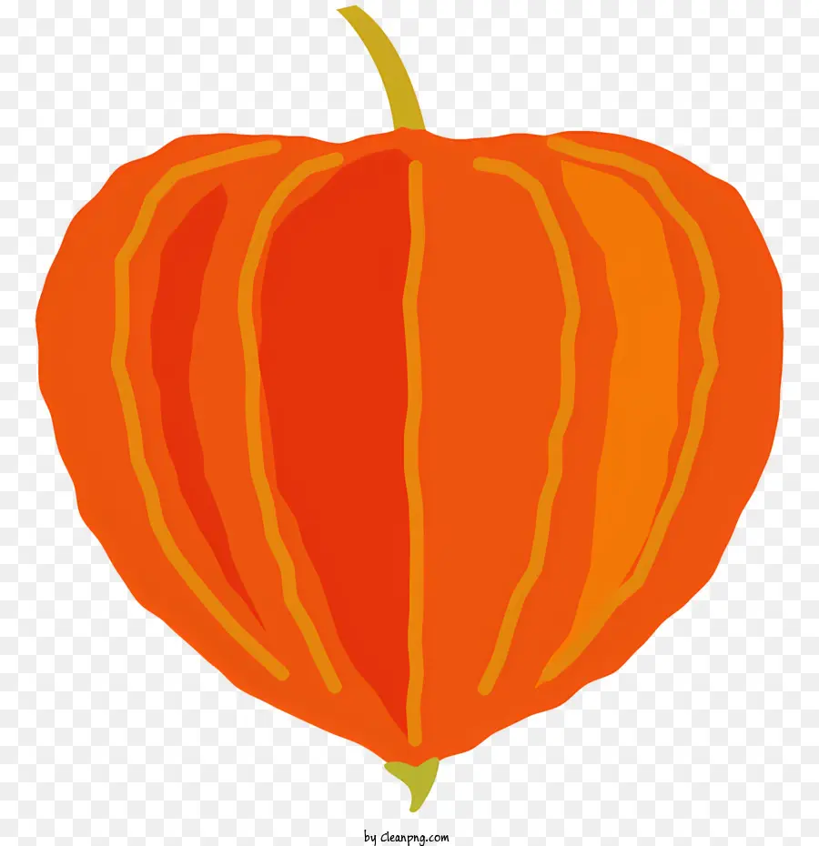 icona arancione arancione frutta a forma di cuore pelle morbida per la consistenza lucida - Frutta matura a forma di cuore arancione con piccoli semi