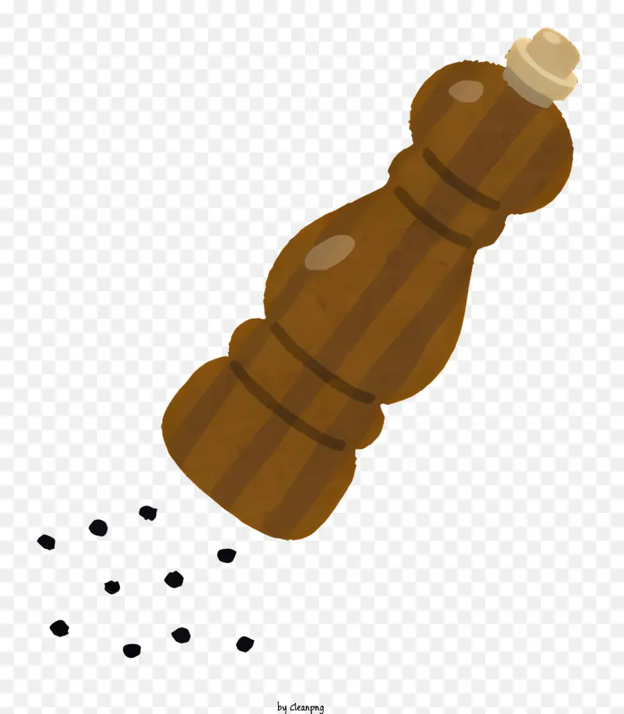 icon wooden salt and pepper shaker peppercorns brown wooden shaker metal lid