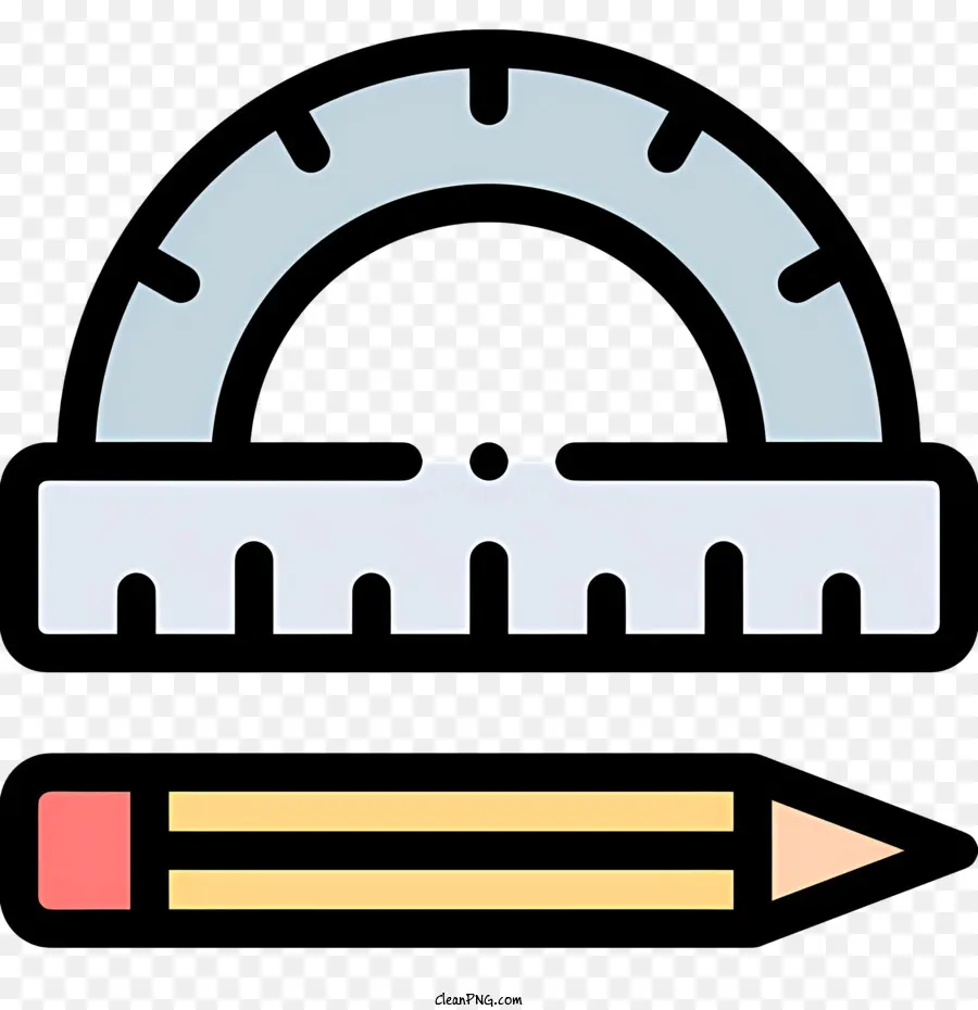 Prospractor Compass Stift Zeichnungswerkzeuge Schreibwaren - Einfaches Bild von Kompass und Bleistift
