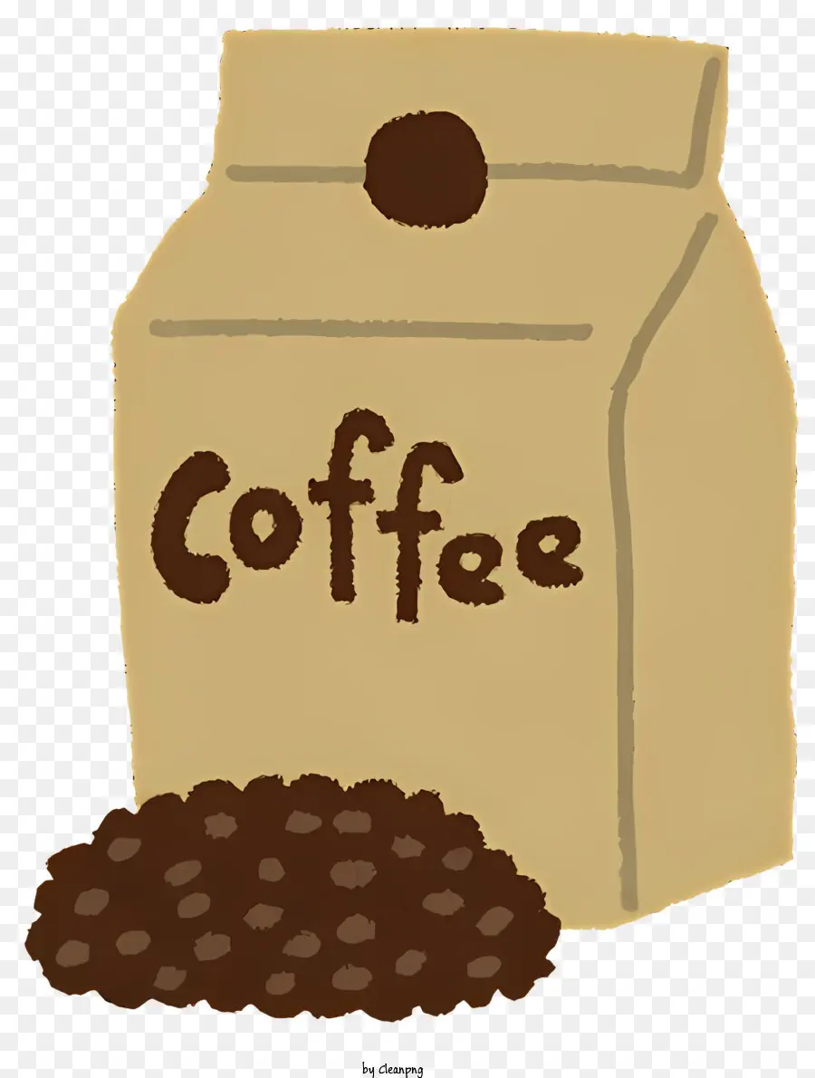 Kaffeebohnen - Verschüttete Kaffeebohnen auf dem Boden von Open -Taschen