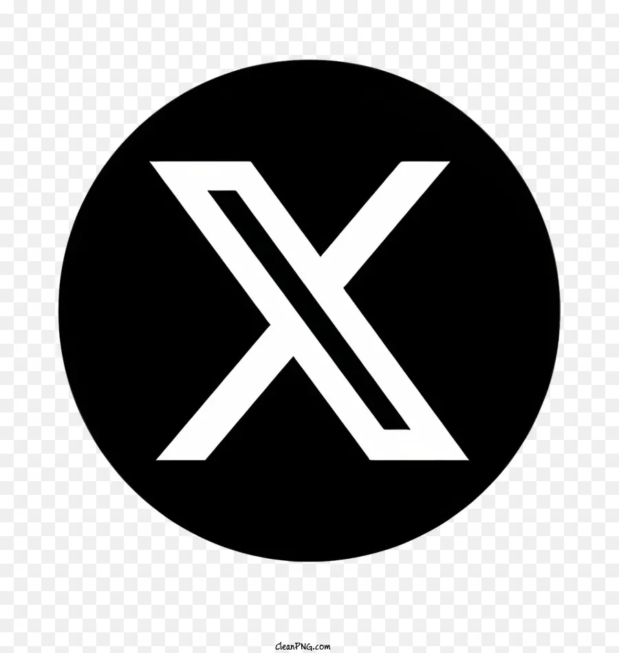X Logo Logo Brand Identity Company Organisation - Schwarzer Hintergrund, weißes X -Logo für die Gesellschaft