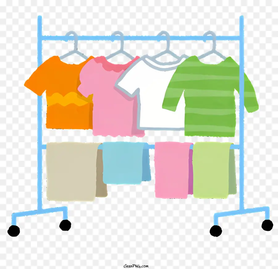 red apple clothes rack shirts hangers colors