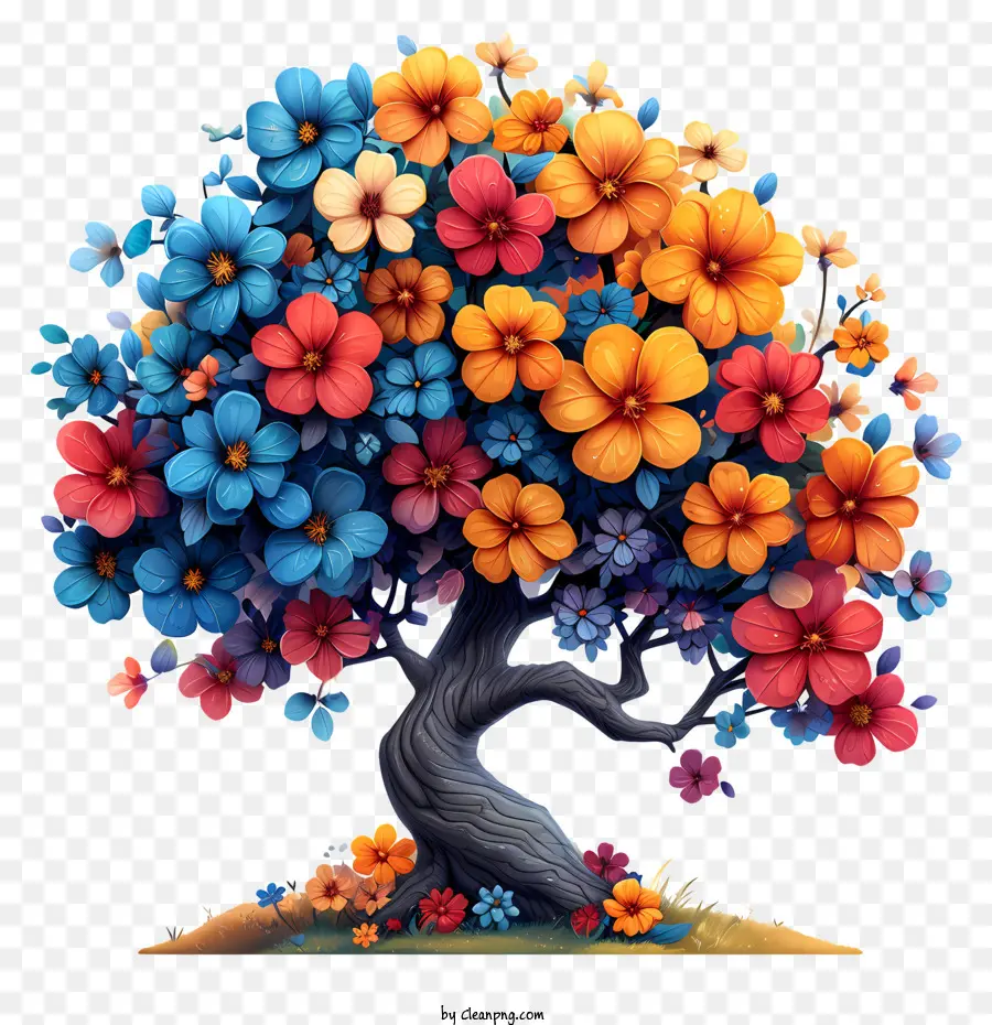 Tree Tree Tree Màu hoa trồng cây quá nhiều - Những bông hoa đầy màu sắc trên cây mọc quá nhiều trong vườn