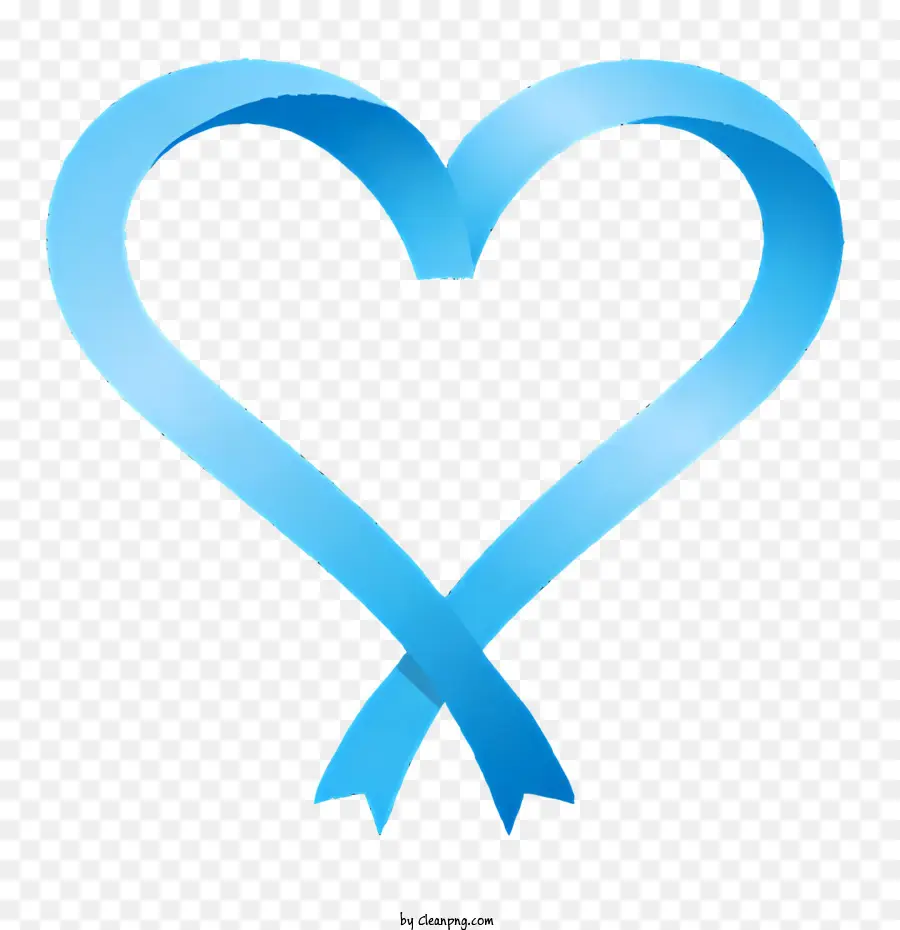 elegante Multifunktionsleiste - Verdrehende blaue Bande umgibt eine zarte Herzform